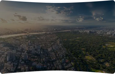 Imagem aérea da cidade